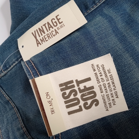 VINTAGE AMERICA BLUES WOMEN'S BLUE JEANS SIZE 14R NWT‎ WAIST MEASURES 19.5" - Picture 16 of 16